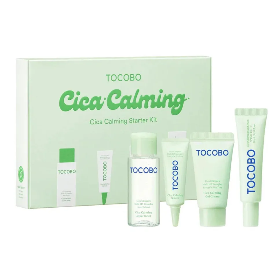 Tocobo Cica Calming Starter Kit (тонер, сироватка, крем, лосьон)