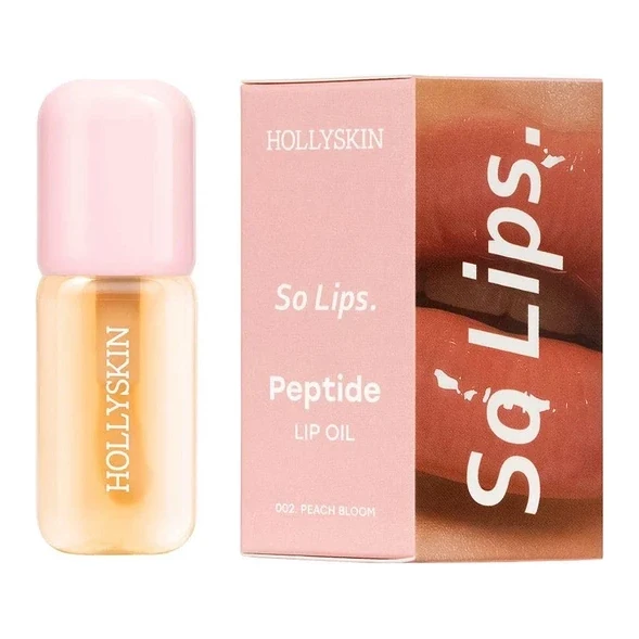 Hollyskin Зволожувальна олія для губ So Lips. Peptide Lip Oil 002. Peach Bloom 4 мл