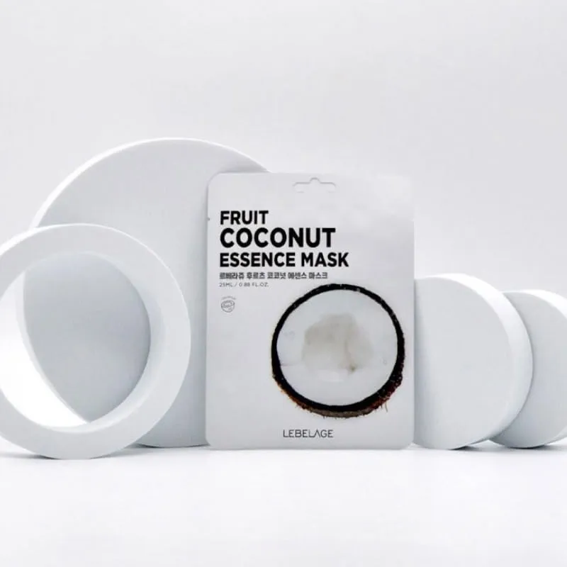 LEBELAGE Тканинна маска для обличчя з екстрактом кокосу Lebelage Fruit Coconut Essence Mask 23 мл