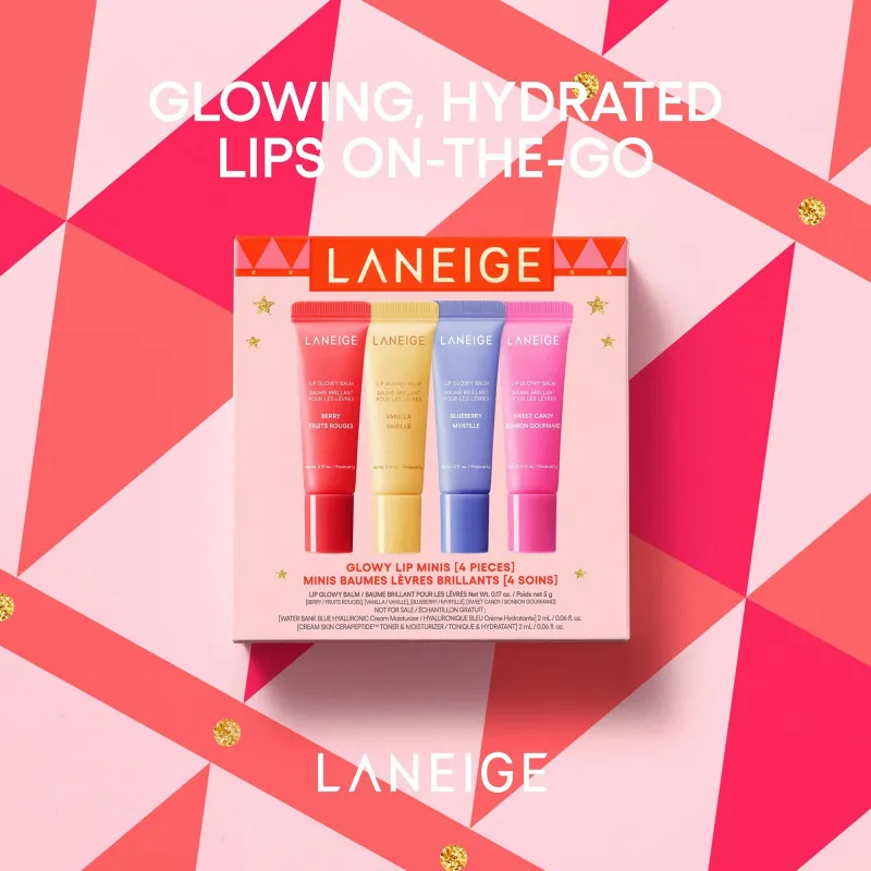 Laneige Lip Glowy Balm: Berry + Sweet Candy + Vanila + Blueberry 5 г