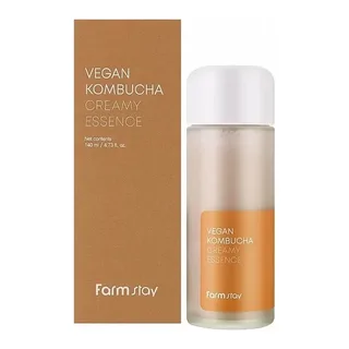 FarmStay Двофазна кремова есенція з екстрактом комбучі та чорного чаю FarmStay Vegan Kombucha Creamy Essence
