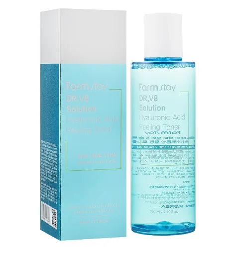 FarmStay Dr.V8 Solution Hyaluronic Acid Peeling Toner 210 мл