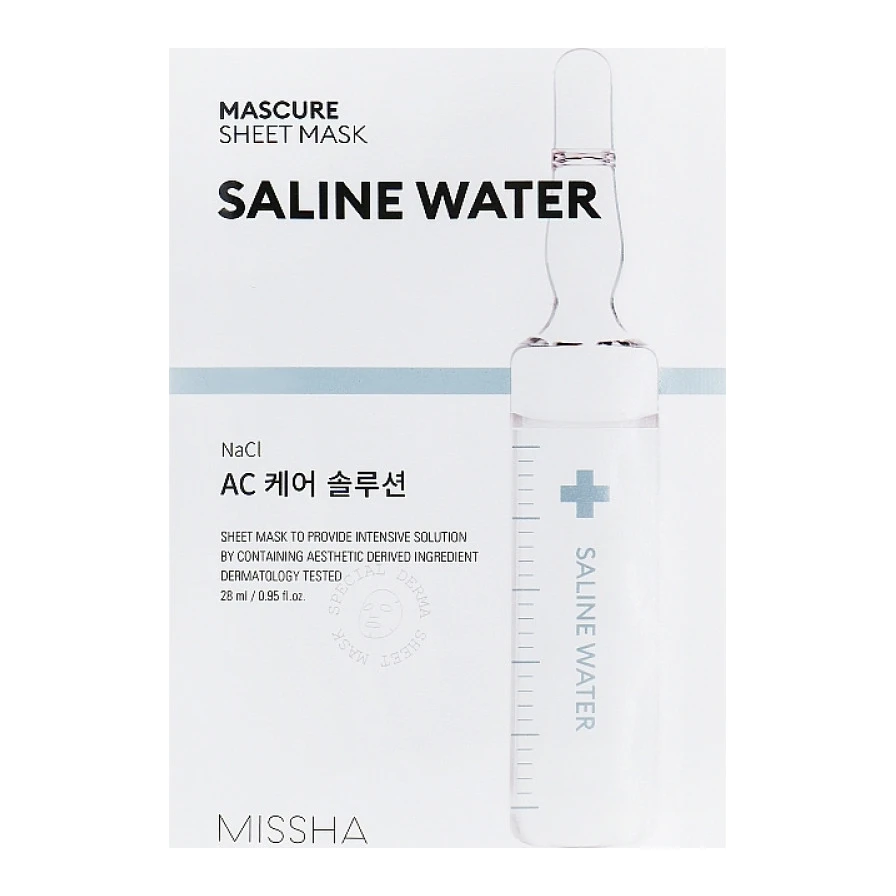 Missha Mascure AC Care Solution Sheet Mask Saline Water 28 мл