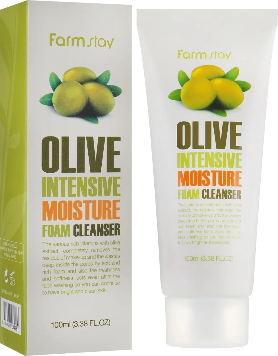 FarmStay Пінка для вмивання зволожуюча з екстрактом оливи Farmstay Olive Intensive Moisture Foam Cleanser 100