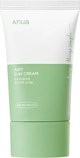 ANUA Легкий мінеральний сонцезахисний крем Anua Airy Sun Сream SPF50+ PA++++ 50ml