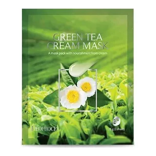 DEOPROCE Тканинна кремова маска для обличчя з екстрактом зеленого чаю DEOPROCE Green Tea Cream Mask 25g - 1шт (Термін придатності: до 29.12.2025)