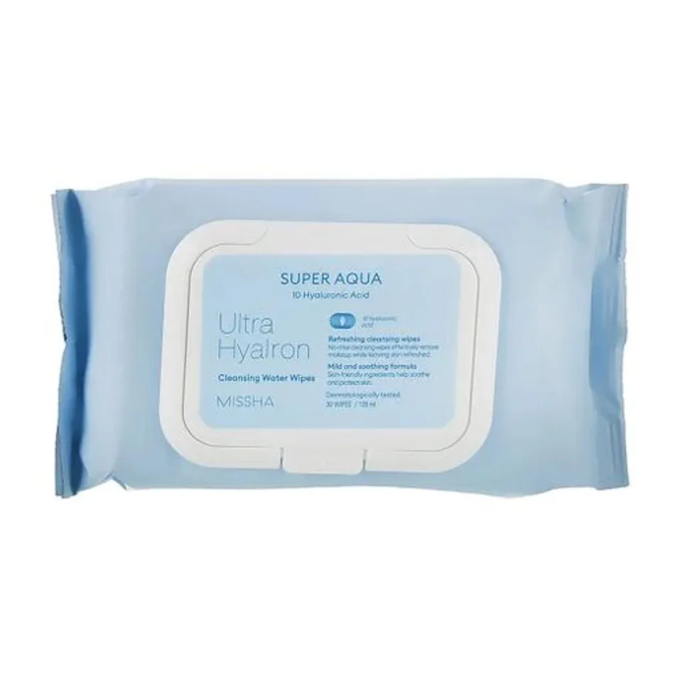 Missha Super Aqua Ultra Hyalron Cleansing Water Wipes (30 шт)