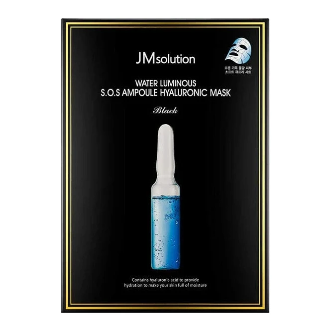 JM Solution Маска З Гіалуроновою Кислотою JM Solution Water Luminous SOS Ampoule Hyaluronic Black