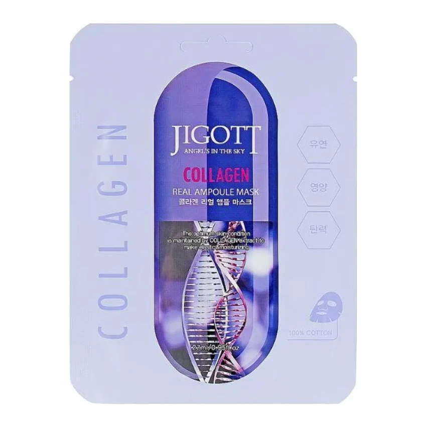 Jigott COLLAGEN REAL AMPOULE MASK 27 мл