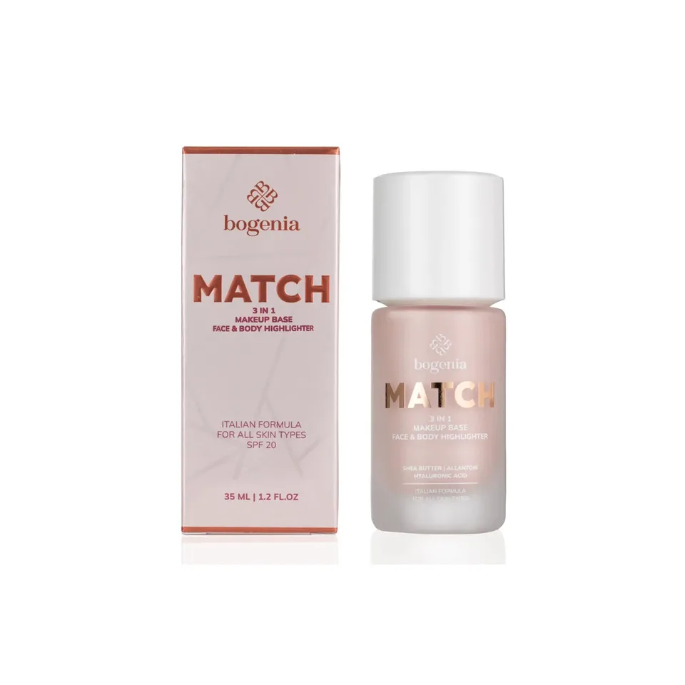 Bogenia База-хайлайтер MATCH 3 in 1 Makeup