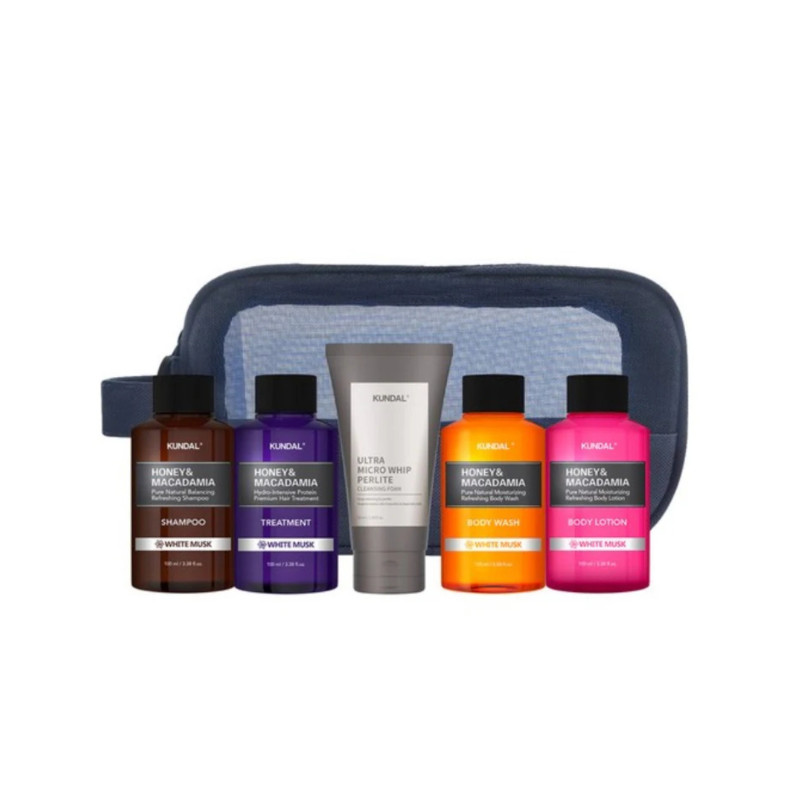 Kundal Travel Set White Musk (Body Hair & Face)