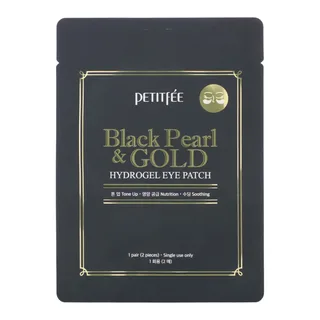 Petitfee Гідрогелеві патчі для очей із золотом та чорними перлами Petitfee Black Pearl & Gold Hydrogel Eye Patch (1 пара) (Термін до: 17.12.26)