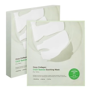 Заспокійлива гідрогелева маска для обличчя Sungboon Editor Deep Collagen Cica Teatree Soothing Mask 37g - 4шт