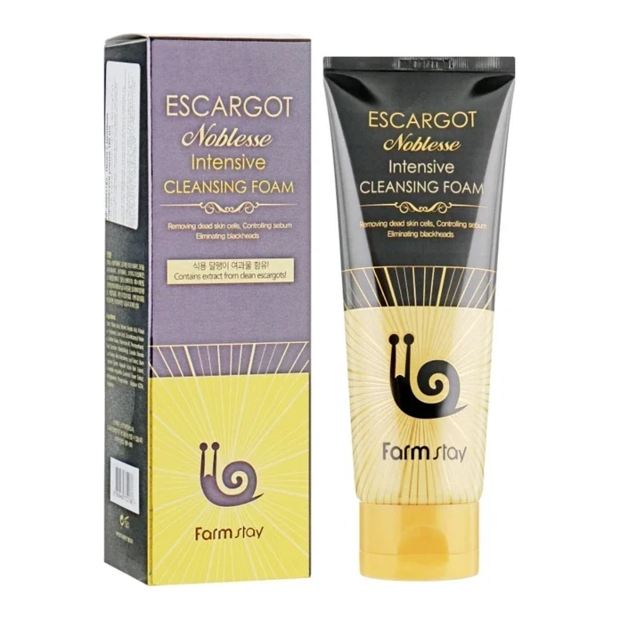 FarmStay Зволожуюча піна для вмивання з равликовим муцином FarmStay Escargot Noblesse Intensive Cleansing Foa