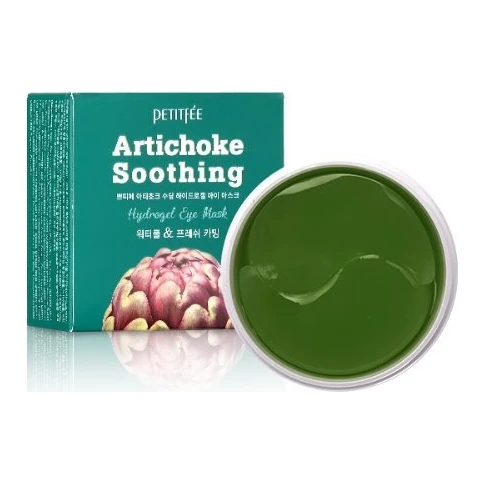 Petitfee Гідрогелеві заспокійливі патчі під очі з екстрактом артишоку Petitfee Artichoke Soothing Eye Mask 60 шт