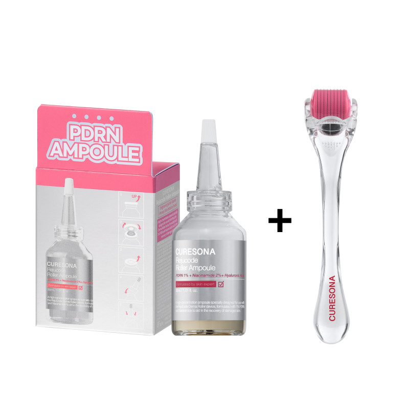 Curesona Rejucode Roller Ampoule 30ml та дермаролер Rejucode Derma Roller 30 мл