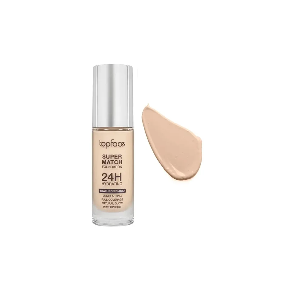 Topface Тональний крем Super Match 24H Foundation №1 Ivory Nude – Слонова кістка
