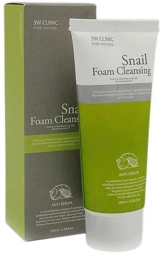 3W CLINIC Snail Foam Cleansing 100 мл