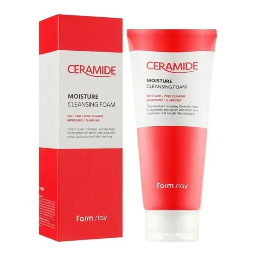 FarmStay CERAMIDE MOISTURE CLEANSING FOAM 180 мл