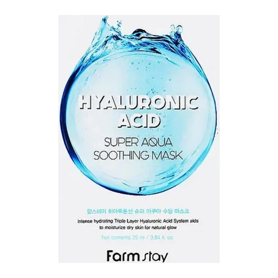 FarmStay Тканинна маска для обличчя з гіалуроновою кислотою FarmStay Hyaluronic Acid Super Aqua Soothing Mask