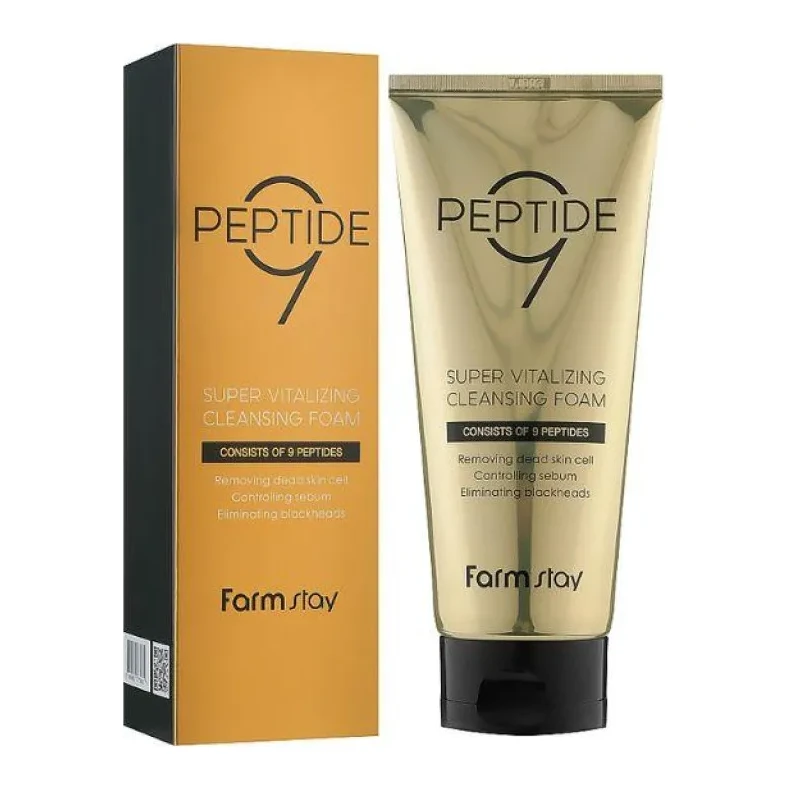 FarmStay Peptide 9 Super Vitalizing Cleansing Foam 180 мл