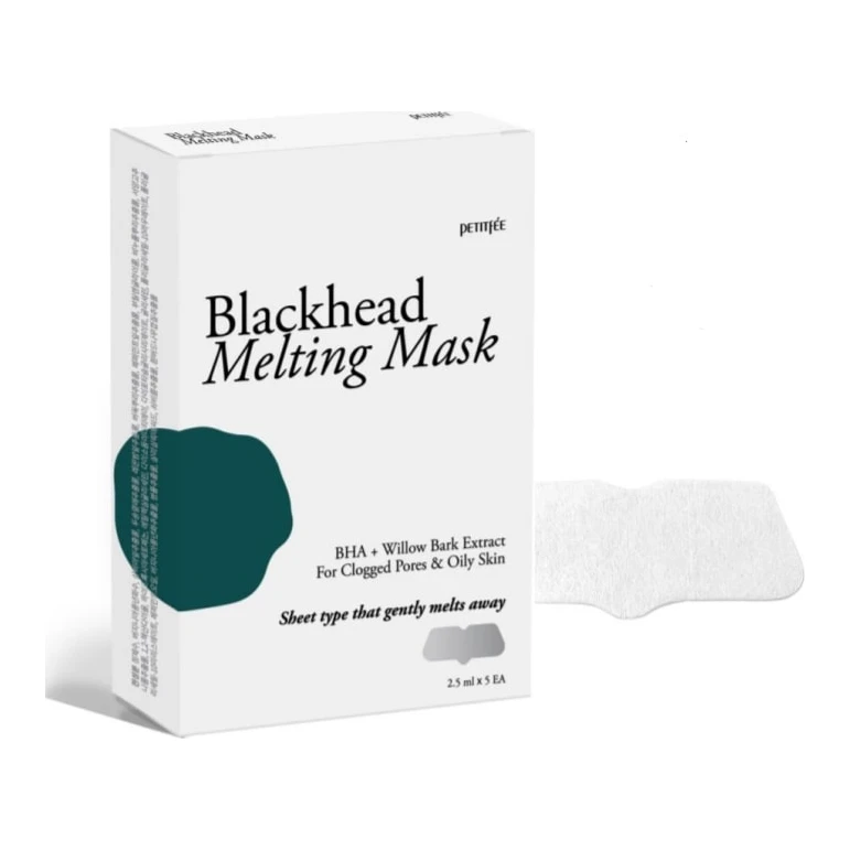 Petitfee Тануча маска для носа проти чорних точок Petitfee Blackhead Melting Mask - 5шт (термін до: 04.08.2026)