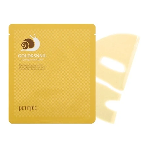 Petitfee Гідрогелева маска для обличчя з золотом і равликом Petitfee Gold & Snail Hydrogel Mask 30g - 1 шт.
