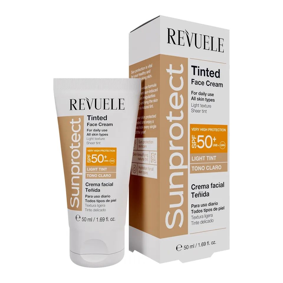REVUELE Крем д/обл. сонцезахисний тонуючий - Світлий відтінок SPF50+, 50 мл