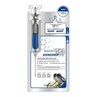 DEOPROCE Двофазна маска для обличчя з екстрактом ластівчиного гнізда DEOPROCE Lap Therapy Swallow's Nest Aqua Mask 27g - 1шт (Термін придатності: до 08.01.2026)