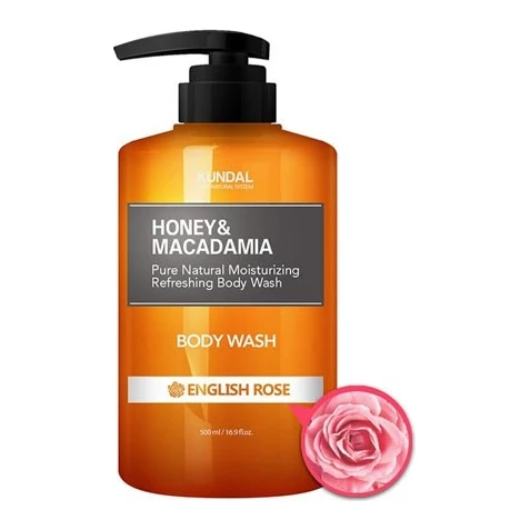 Kundal Гель для душу "Англійська троянда" KUNDAL Honey & Macadamia Body Wash English Rose 500 мл