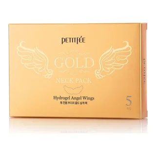 Petitfee Гідрогелева маска для шиї з плацентою Petitfee Hydrogel Angel Wings Gold Neck Pack 10g - 5 шт