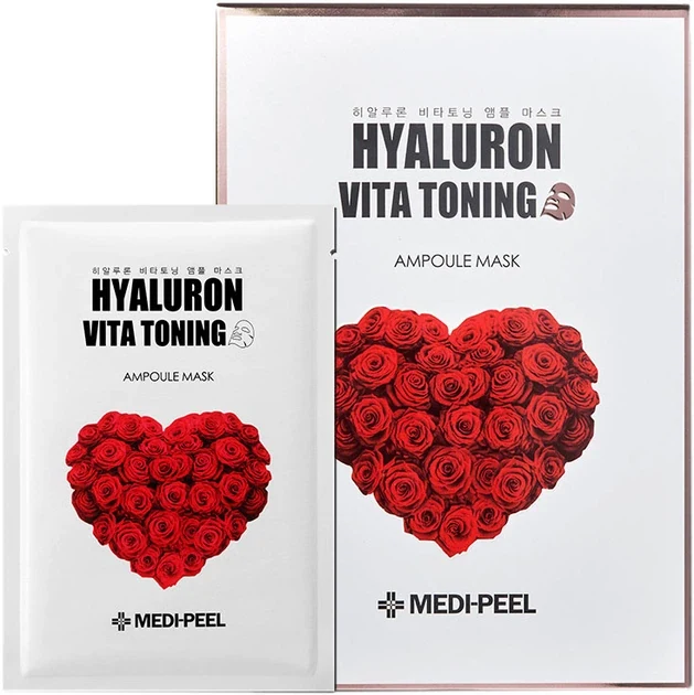 Medi-Peel Маска тканинна з гіалуроновою кислотою HYALURON VITA TORNING AMPOULE MASK