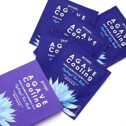 Petitfee Гідрогелева охолоджуюча маска для обличчя з екстрактом агави Petitfee Agave Cooling Hydrogel Face Mask - 5 шт