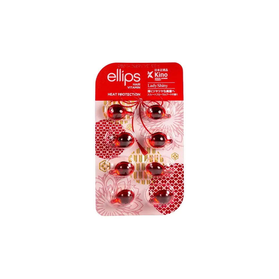 Ellips Вітаміни для волосся «М'якість сакури» Ellips Hair Vitamin Heat Protection 8х1ml 1 мл