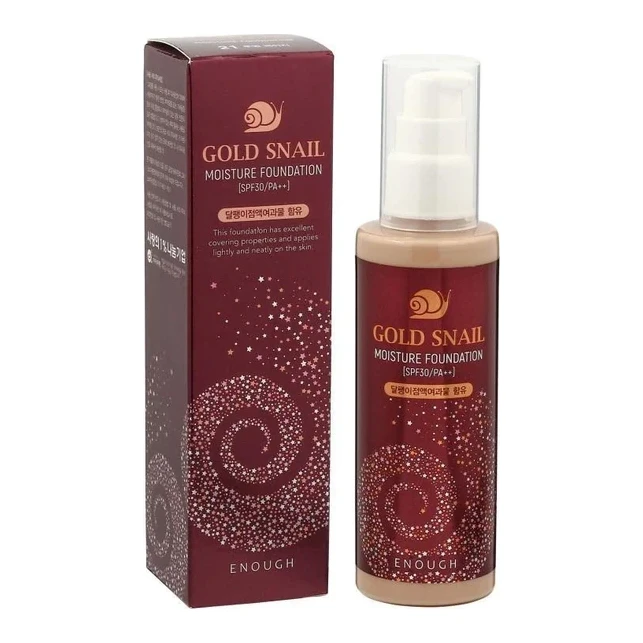 Enough Тональна основа, що омолоджує з равликовим муцином Enough Gold Snail Moisture Foundation SPF 30++ 10 №13