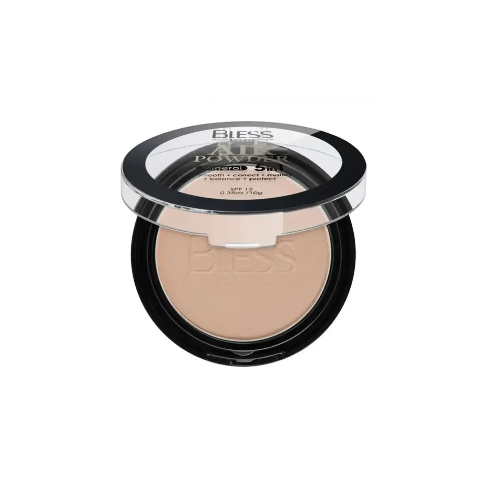 Bless Beauty Компактна пудра для обличчя 5 in 1 SPF 15 №1