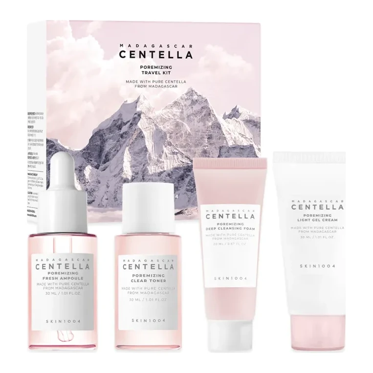 SKIN1004 Дорожній набір для очищення та звуження пор SKIN1004 Madagascar Centella Poremizing Travel Kit (20ml+30ml+30ml+30ml) 20ml+30ml+30ml+30ml