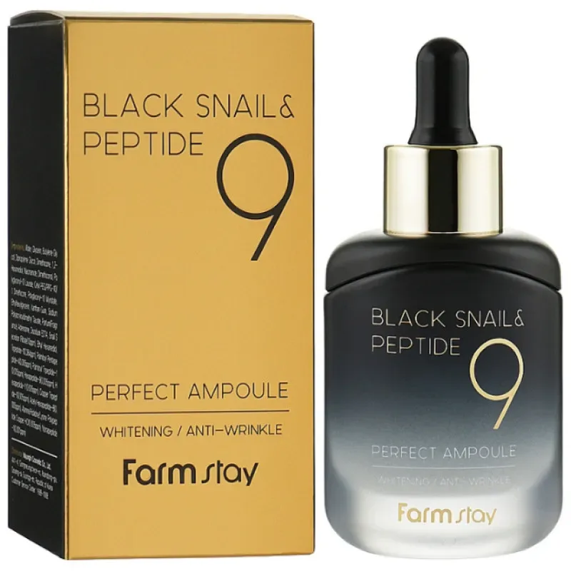 FarmStay Black Snail & Peptide 9 Perfect Ampoule 35 мл