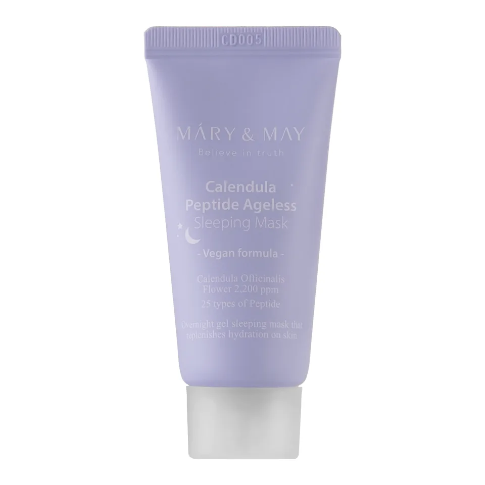 Mary&May Нічна антивікова маска з пелюстками календули міні Mary&May Calendula Peptide Ageless Sleeping Mask