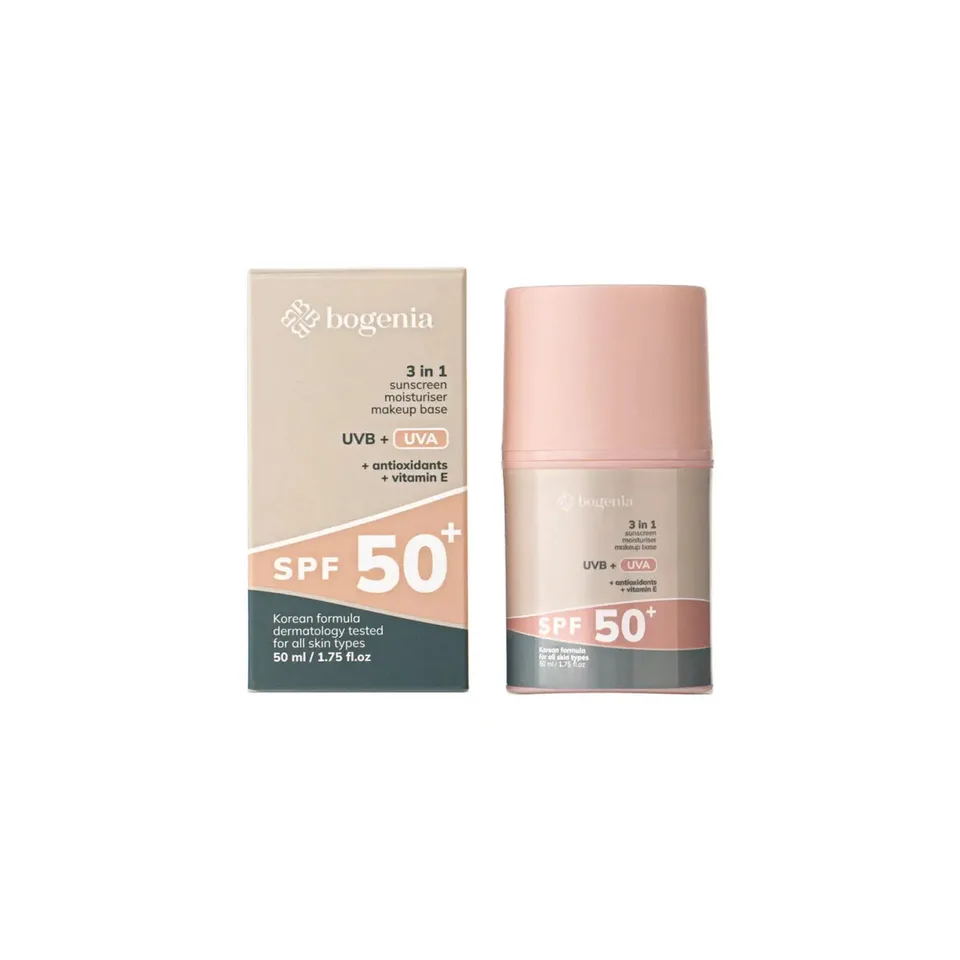 Bogenia Сонцезахисний крем для обличчя 3в1 SPF 50+