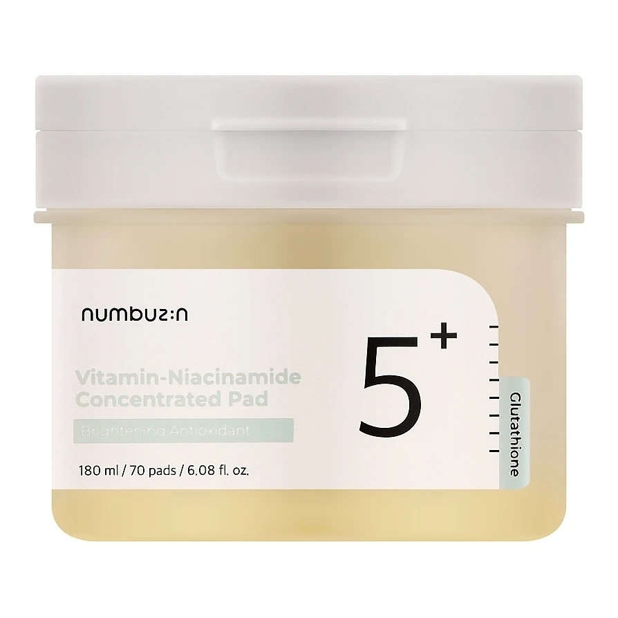 Numbuzin Тонер-пади для обличчя з вітамінами Numbuzin No.5 Vitamin-Niacinamide Concentrated Pad 70 падів 70 шт.
