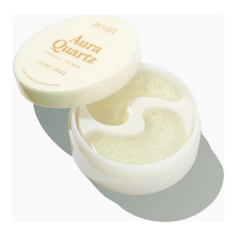 Petitfee Гідрогелеві патчі для очей з протеїнами перлів і пудрою опала Petitfee Aura Quartz Hydrogel Eye Mask Pure Opal 40 шт