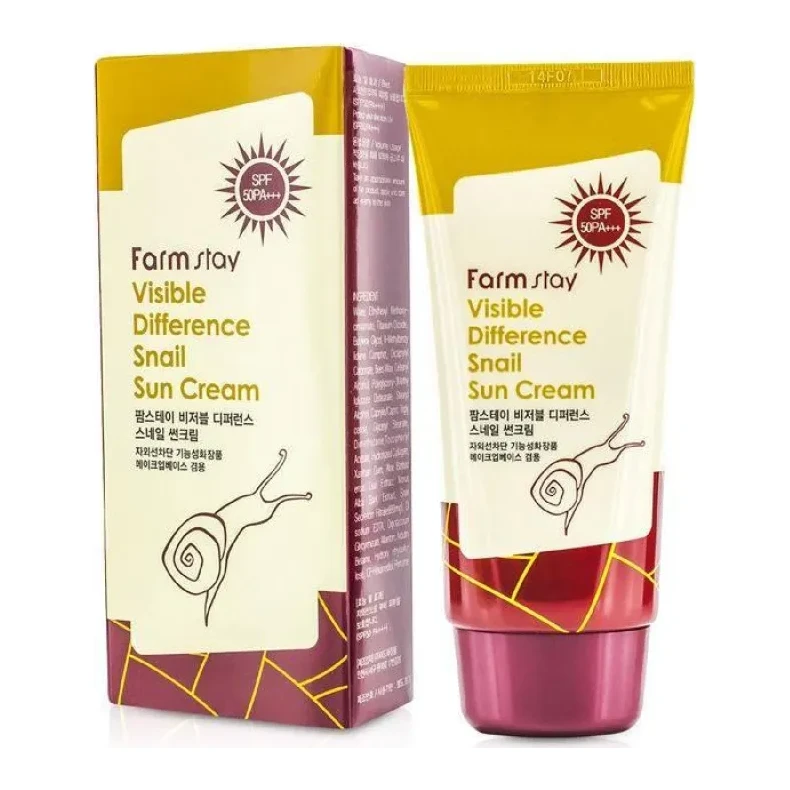 FarmStay Visible Difference Snail Sun Cream SPF50+/PA+++ 70 мл