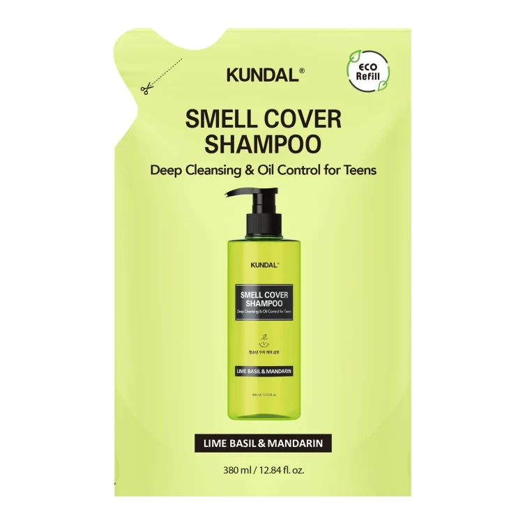 Kundal AllDay Smell Cover Teens Shampoo Refill Lime Basil&Mandarin 380 мл