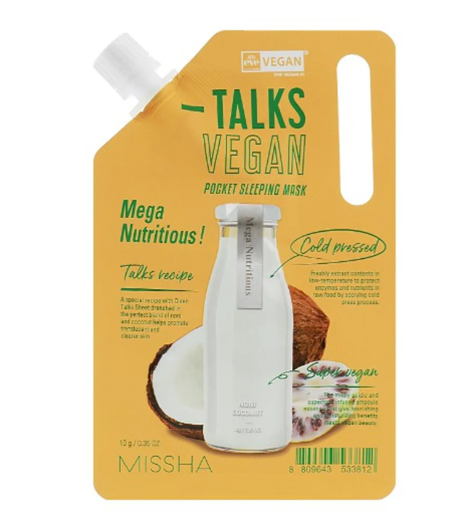 Missha Talks Vegan Squeeze Pocket Sleeping Mask (Mega Nutritious) 10 г