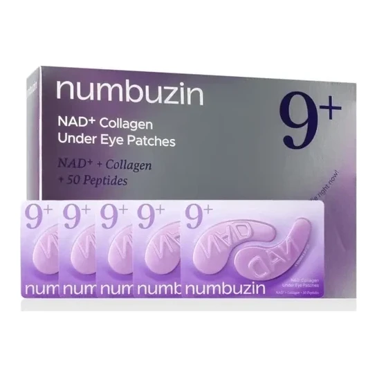 Numbuzin Ліфтинг-патчі з колагеном і пептидами Numbuzin No.9 NAD + Collagen + 50 Peptides Eye Patches 10 патчів