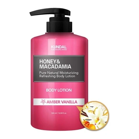 Kundal Лосьйон для тіла "Бурштинова ваніль" KUNDAL Honey & Macadamia Body Lotion Amber Vanilla 500 мл