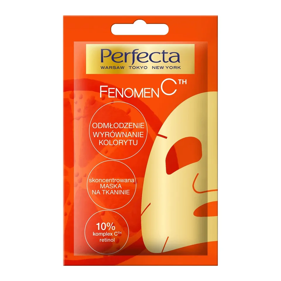 Perfecta Омолоджуюча тканинна маска для обличчя PERFECTA Fenomen C Concentrated Sheet Face Mask Rejuvenation 20 мл