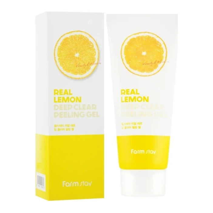 FarmStay Очищаючий пілінг-гель для обличчя з екстрактом лимону FarmStay Real Lemon Deep Clear Peeling Gel 100