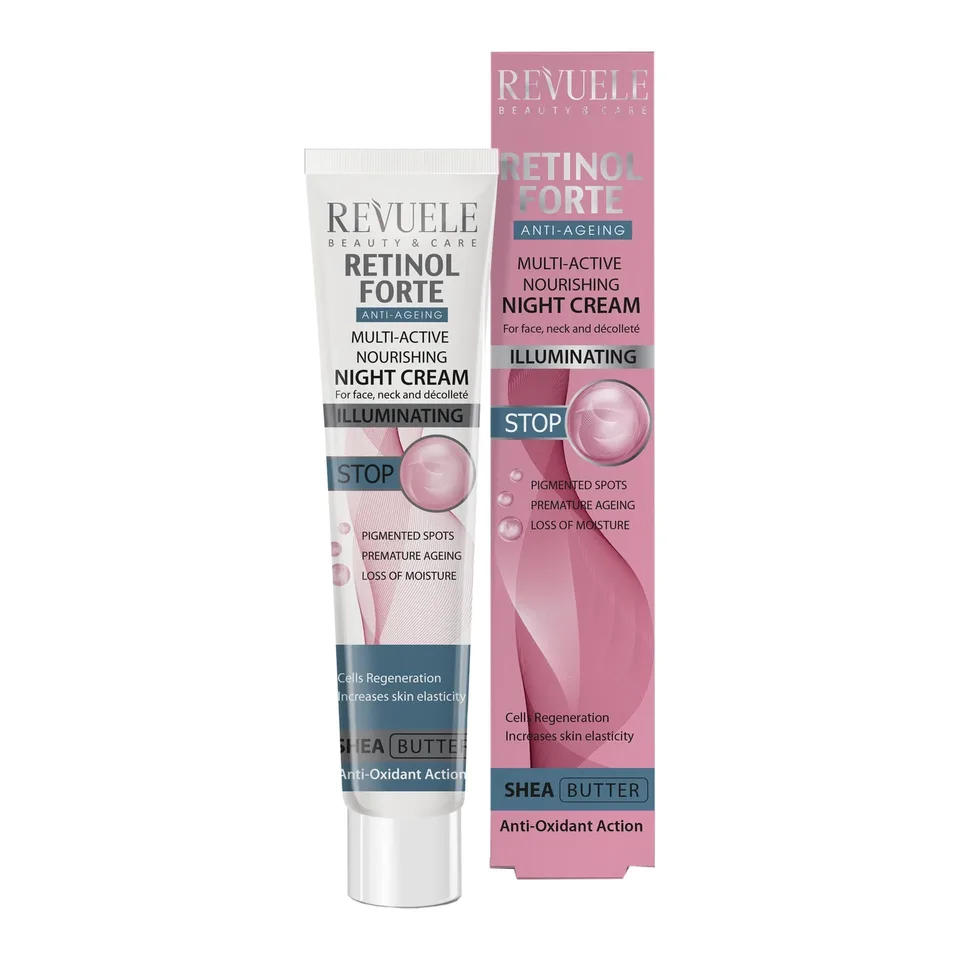 REVUELE Крем для обличчя нічний поживний мультиактивний RETINOL FORTE, 50 мл